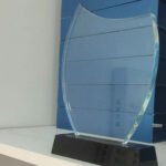 Trophée cristal avec impmression