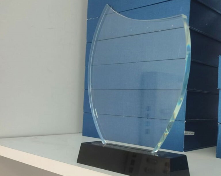 Trophée cristal avec impmression