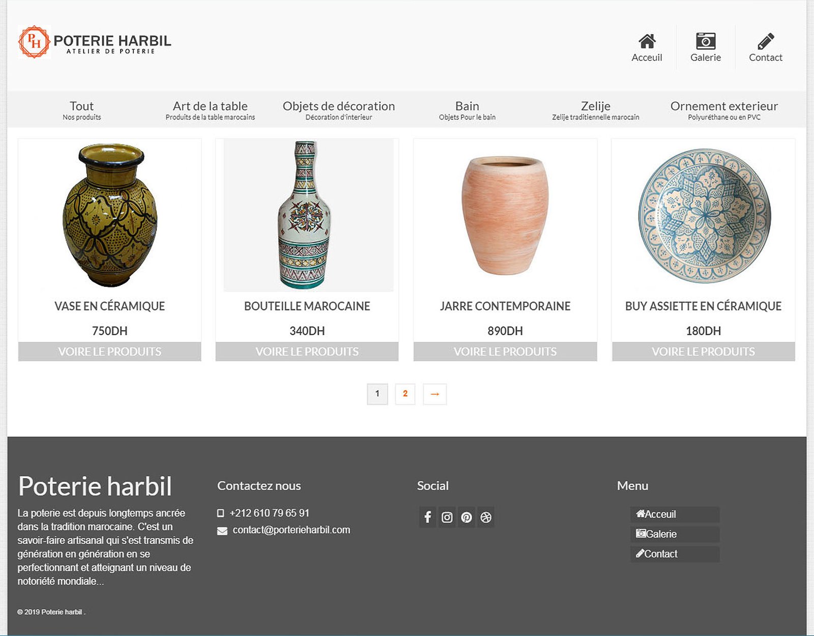 Site web boutique